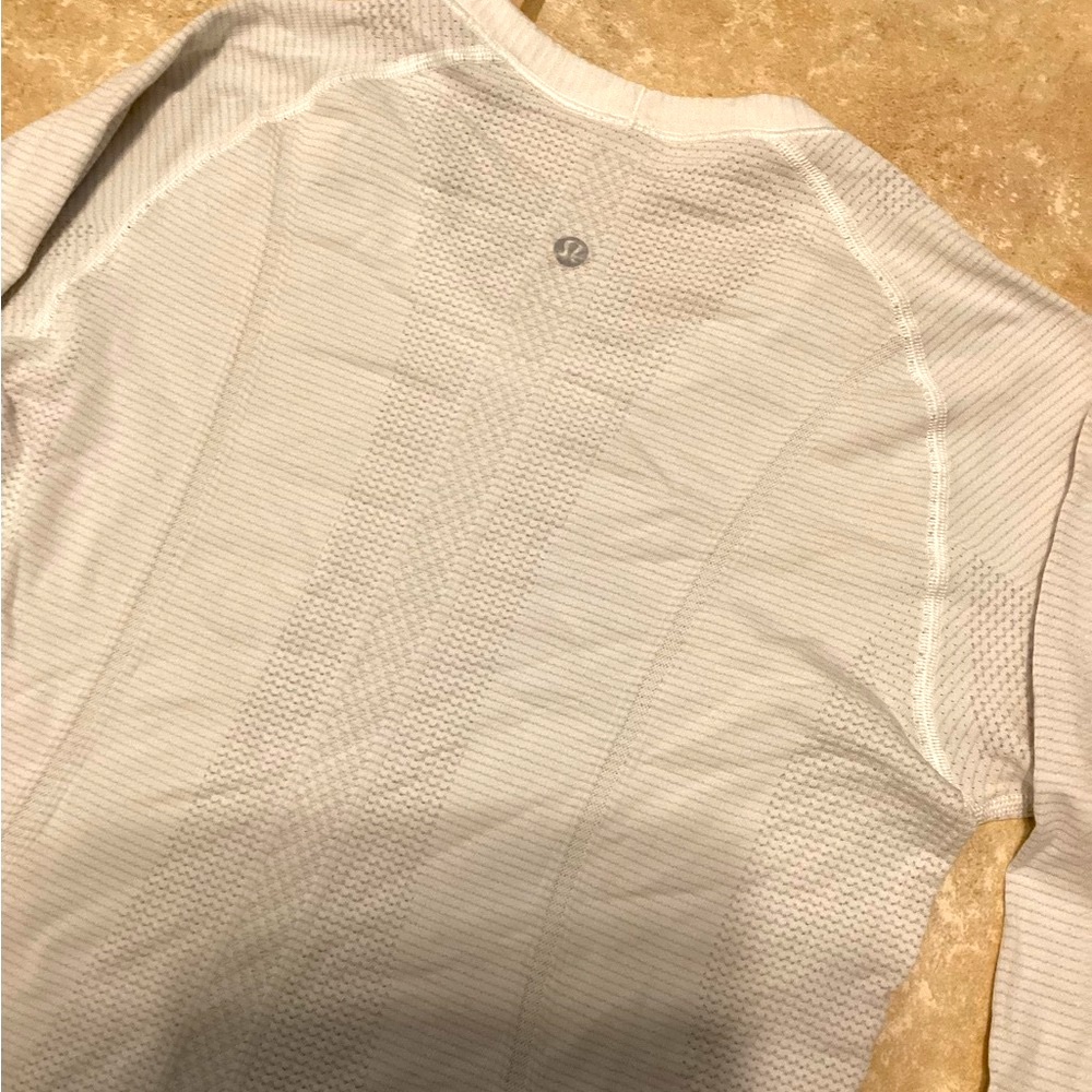 Lululemon White Long Sleeve Top
